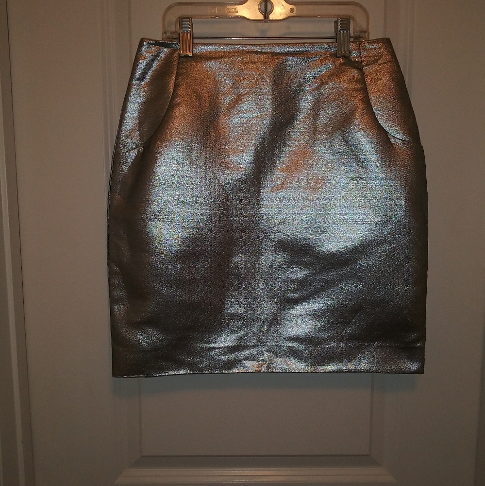 H&M Silver Metallic Skirt